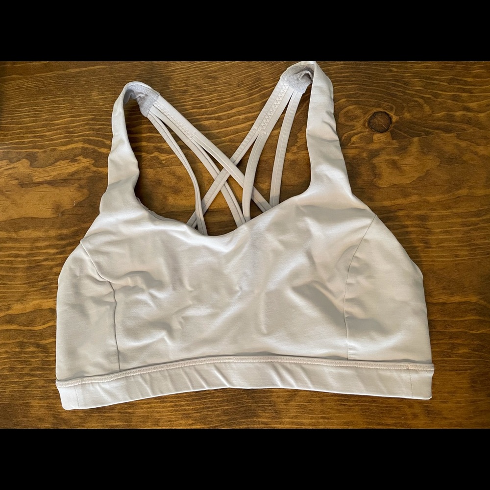 Light Pink Lululemon Free to be Serene bra